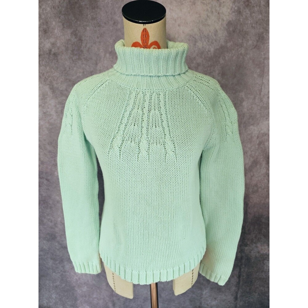 Mountain Lake Australia Made Womens S 100% Cotton Sweater Pullover Teal Blue EUC